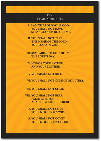 Ten Commandments I BIBLE I CATHOLIC I JESUS CHRIST Wall Poster / Frame