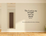 The Lord is my Strength I Jesus I Jesus Bible Quotes Wall Decal
